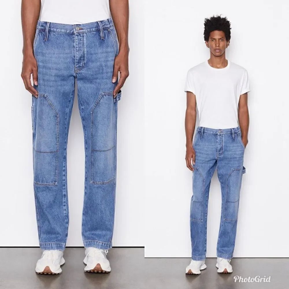 Revolve FRAME Mens Straight Leg Workwear Denim Jean Carr